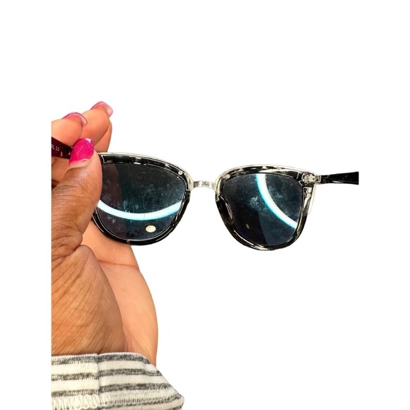 Quay Australia Black Silver Tortoise My Girl Cat Eye Sunglasses - Picture 2 of 7